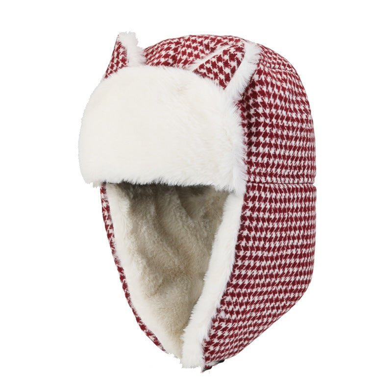 Cat Ears Ushanka Thickened Cold Protection Warm Cotton Hat